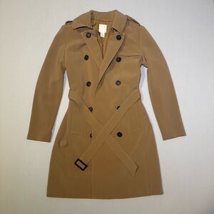 H&M Double-breasted knee-length trench coat